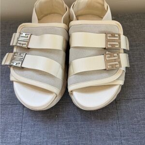 Givenchy Cream Leather Sandals